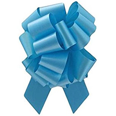 BERWICK OFFRAY Berwick Offray 20749 4 in. Pull Gift Bow; Turquoise 20749